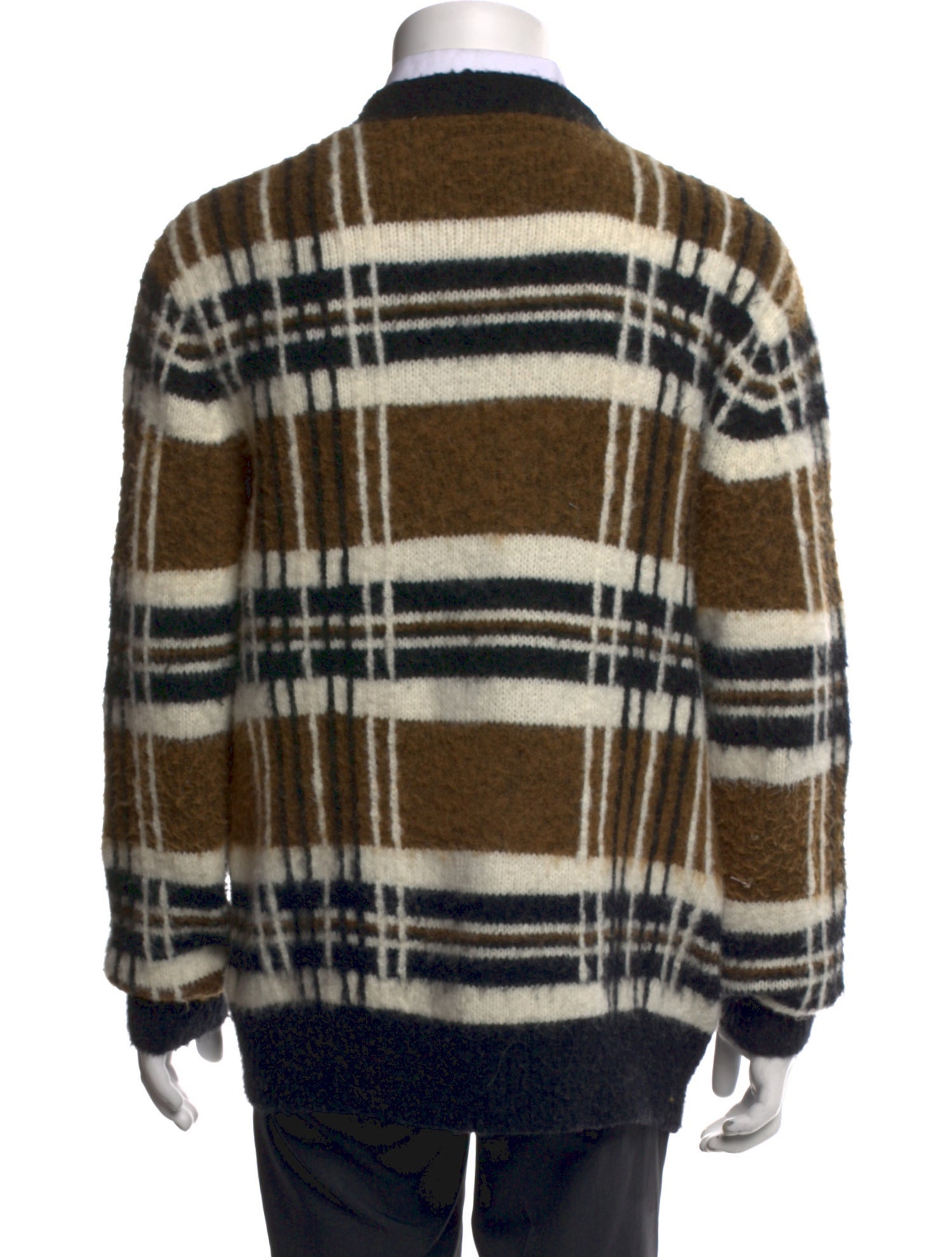 AllSaints Striped V-Neck Cardigan