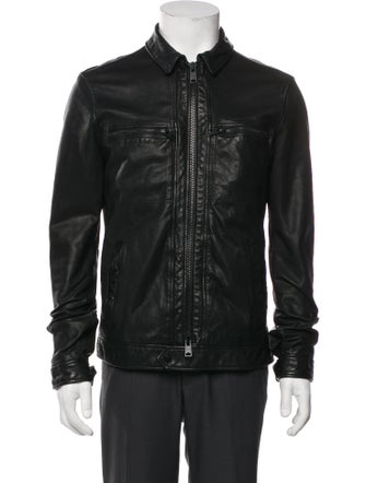 AllSaints Goat Leather Moto Jacket