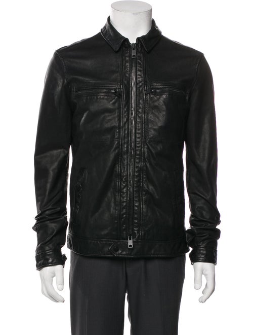 AllSaints Goat Leather Moto Jacket