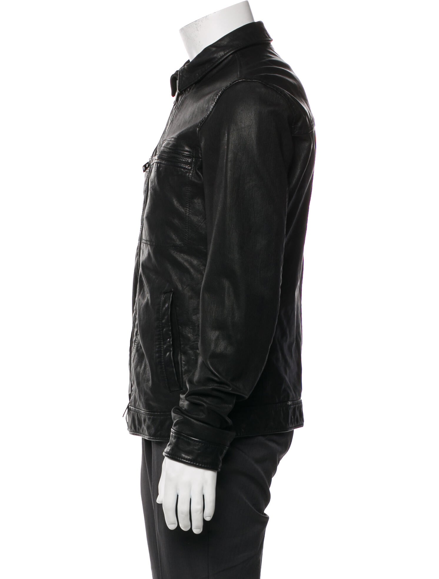 AllSaints Goat Leather Moto Jacket
