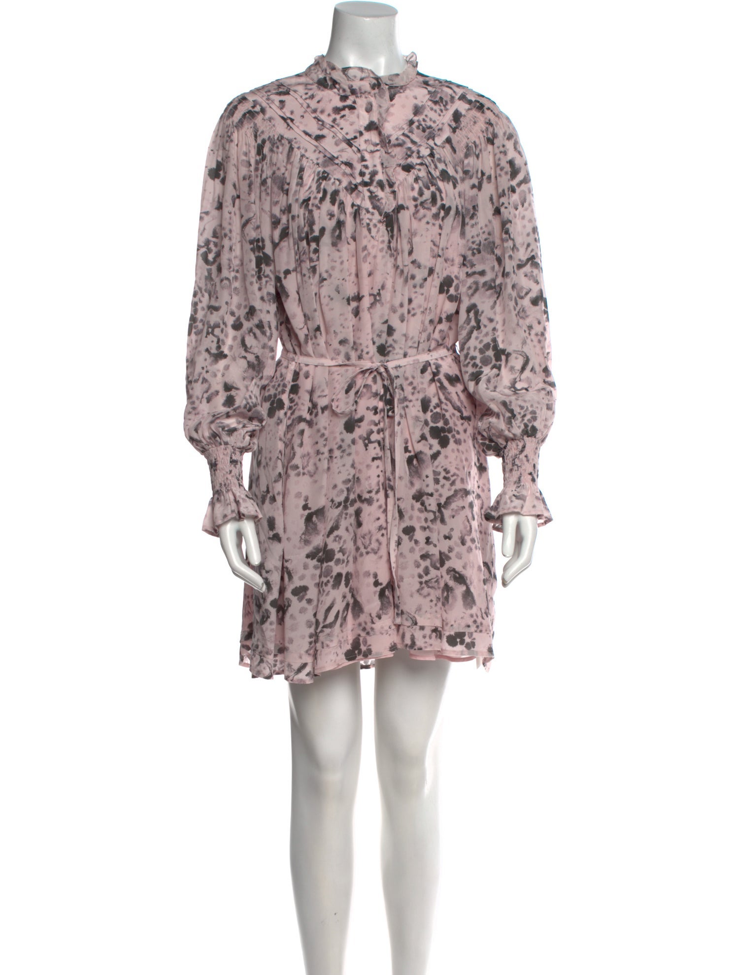 AllSaints Floral Print Mini Dress