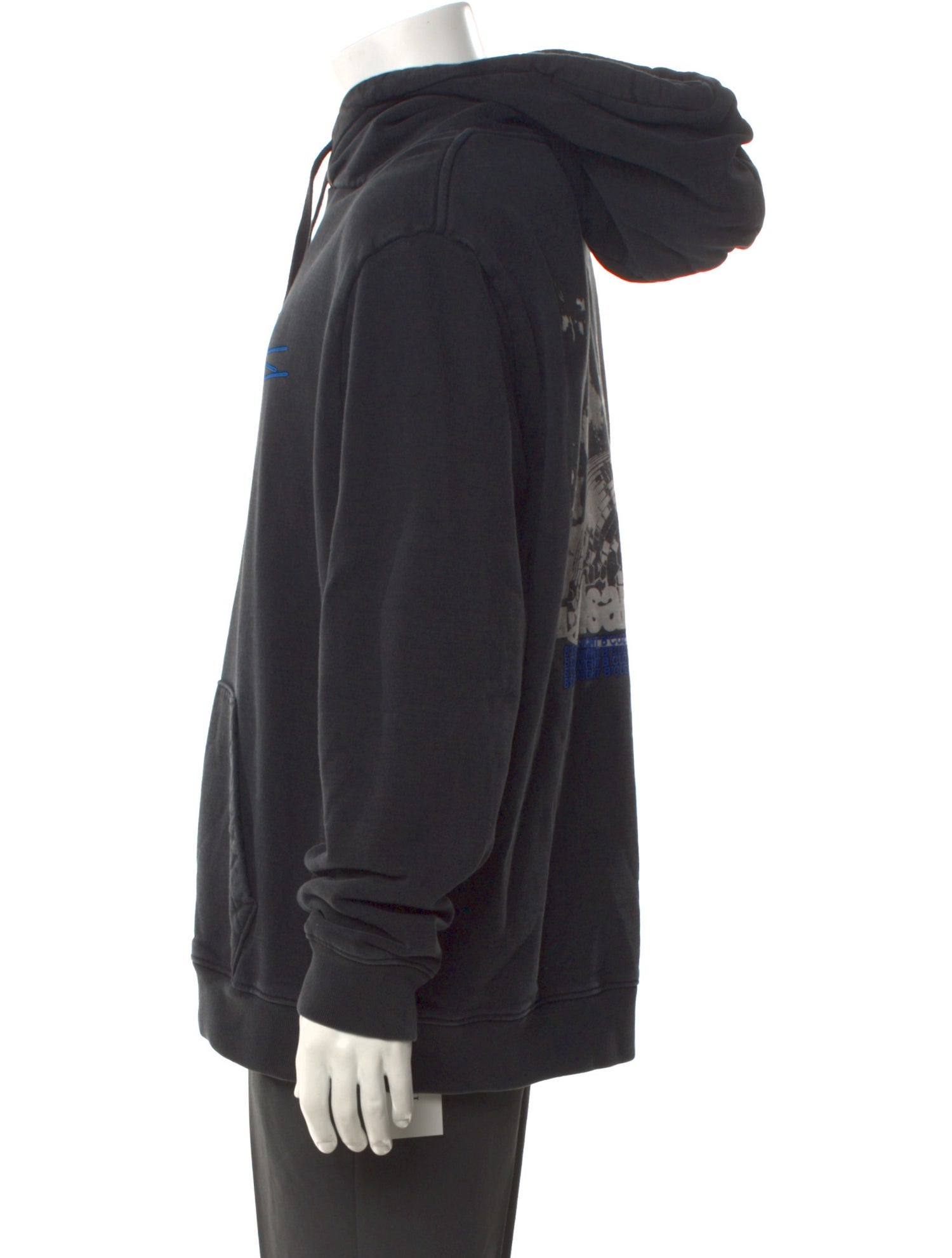 AllSaints Graphic Print Crew Neck Hoodie