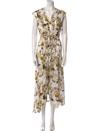 AllSaints Floral Print Long Dress
