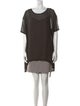 AllSaints Bateau Neckline Mini Dress