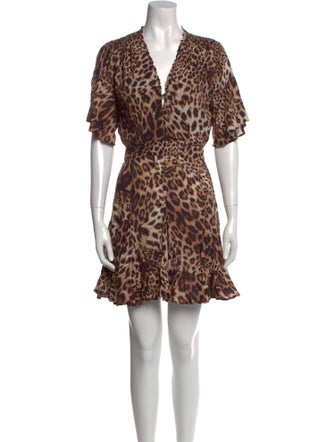 AllSaints Animal Print Mini Dress