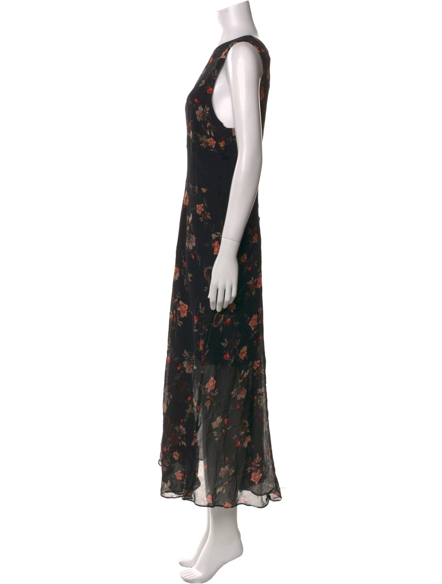 AllSaints Floral Print Long Dress w/ Tags