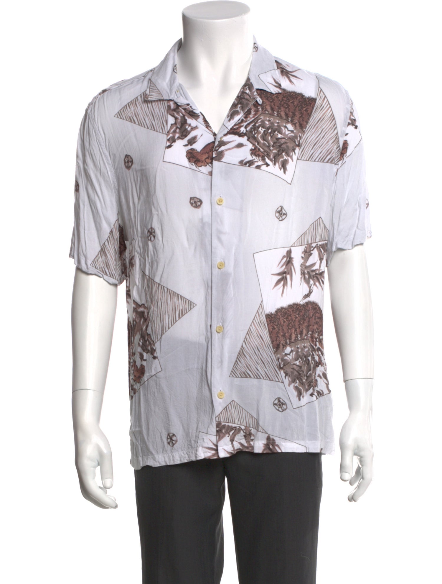 AllSaints Graphic Print Short Sleeve Shirt