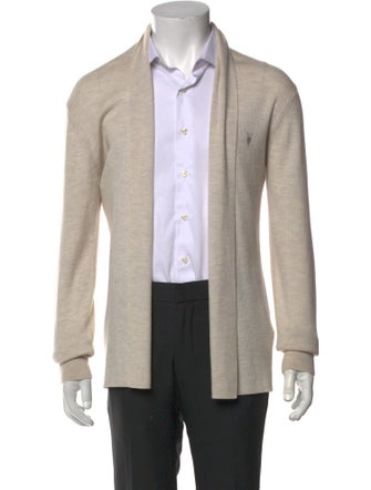 AllSaints Merino Wool Open Front Cardigan