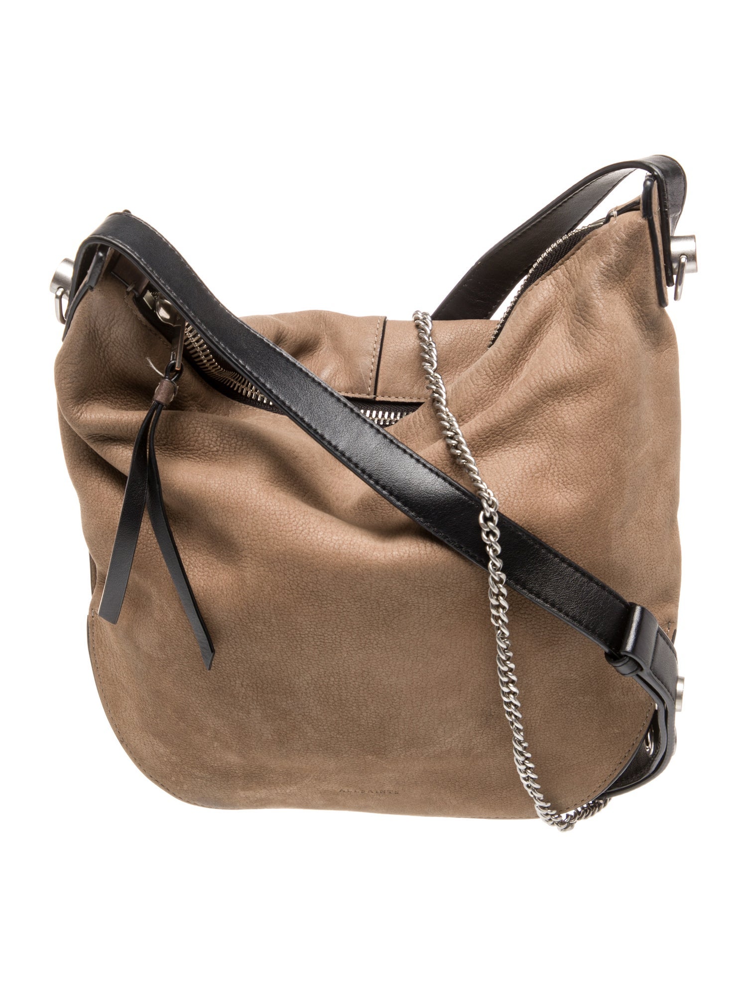 AllSaints Suede Top Handle Bag