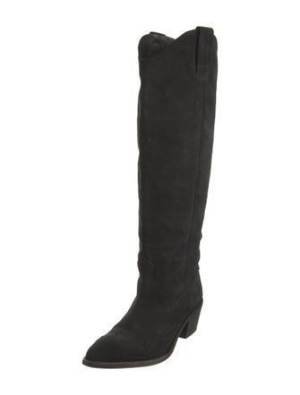AllSaints Suede Riding Boots