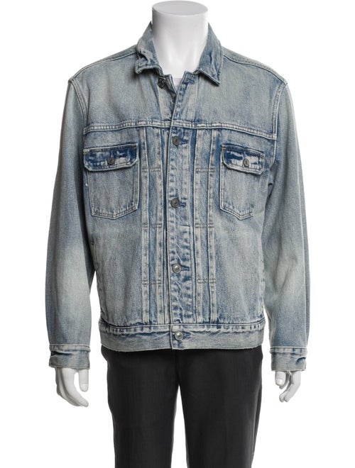 AllSaints Graphic Print Denim Jacket