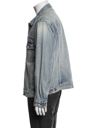 AllSaints Graphic Print Denim Jacket
