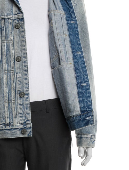 AllSaints Graphic Print Denim Jacket