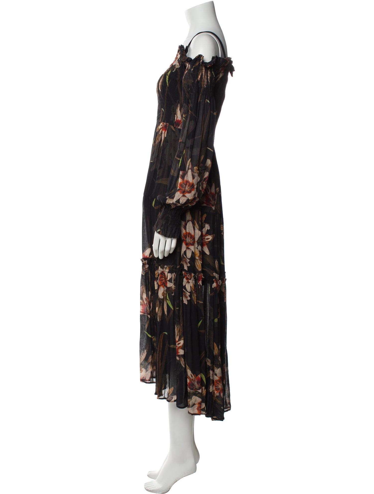 AllSaints Floral Print Long Dress w/ Tags