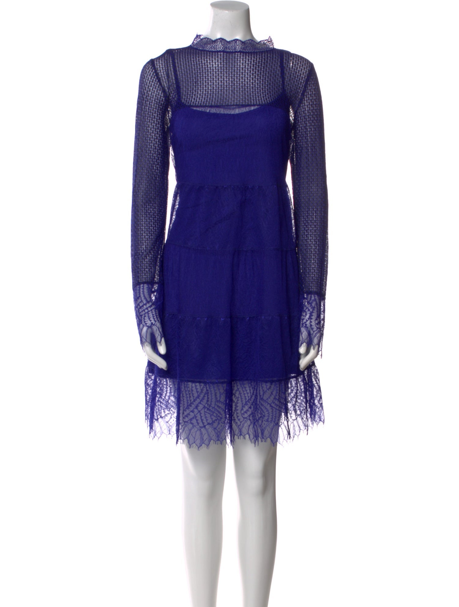 AllSaints Mock Neck Mini Dress