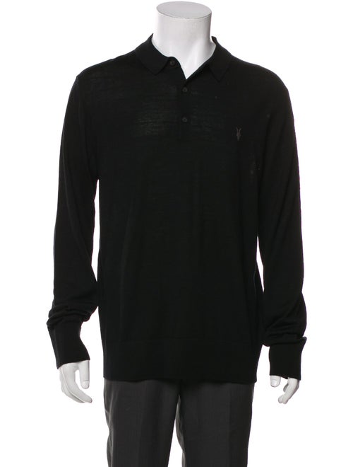 AllSaints Wool Collar Polo Shirt