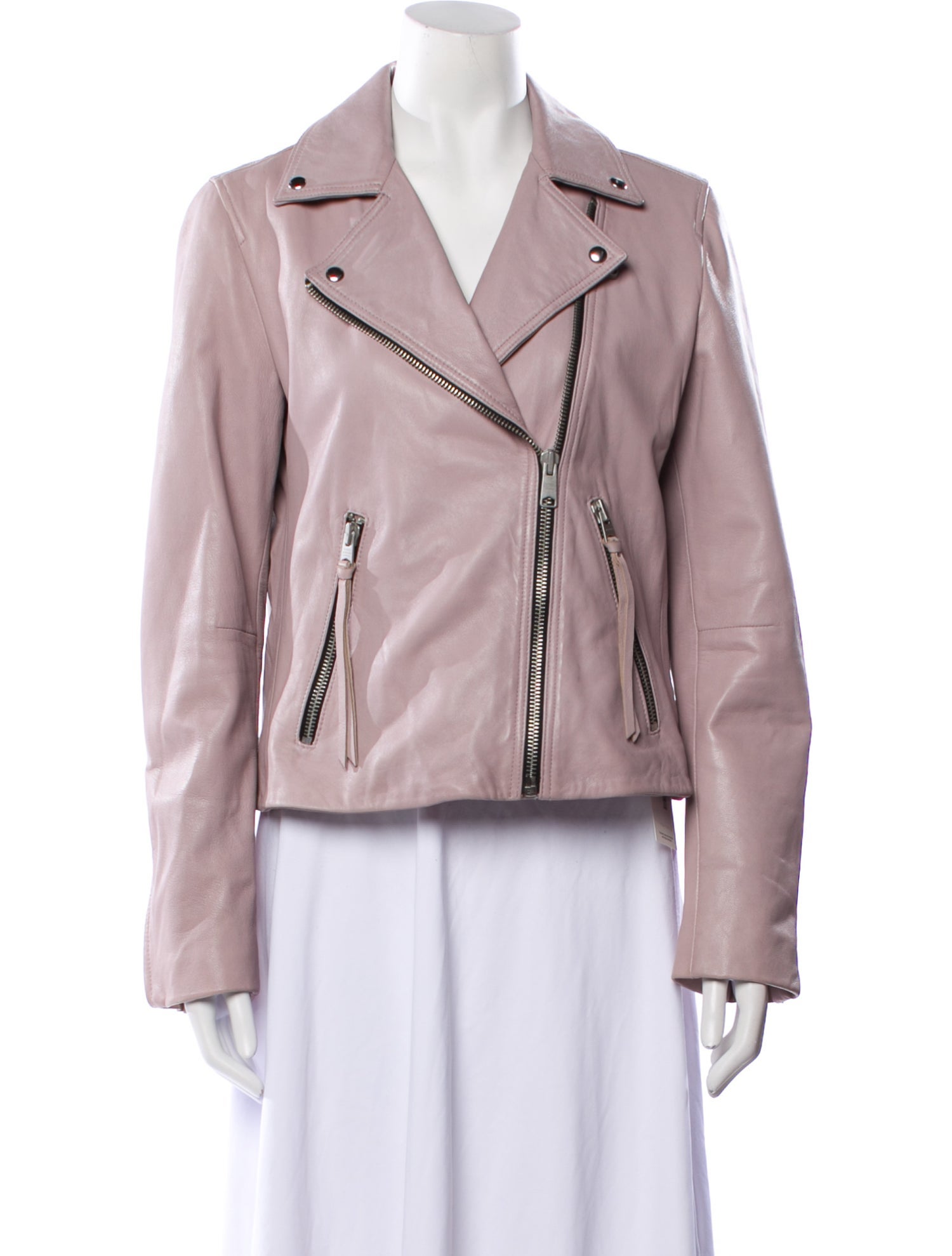 AllSaints Lamb Leather Biker Jacket