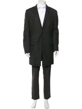 AllSaints Houndstooth Print Overcoat