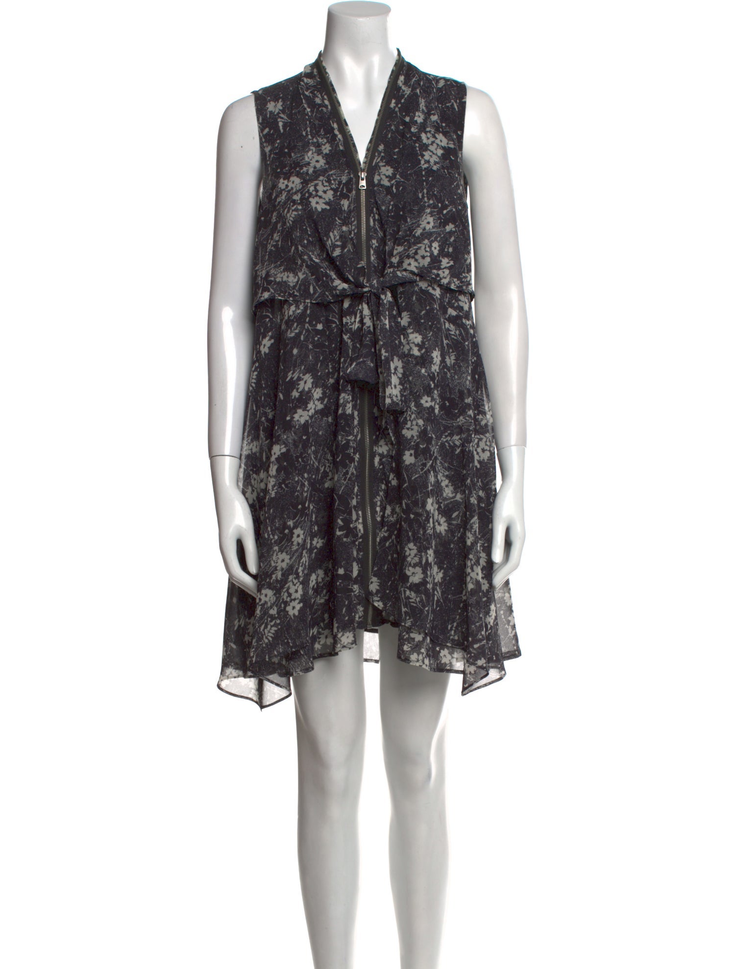 AllSaints Floral Print Mini Dress