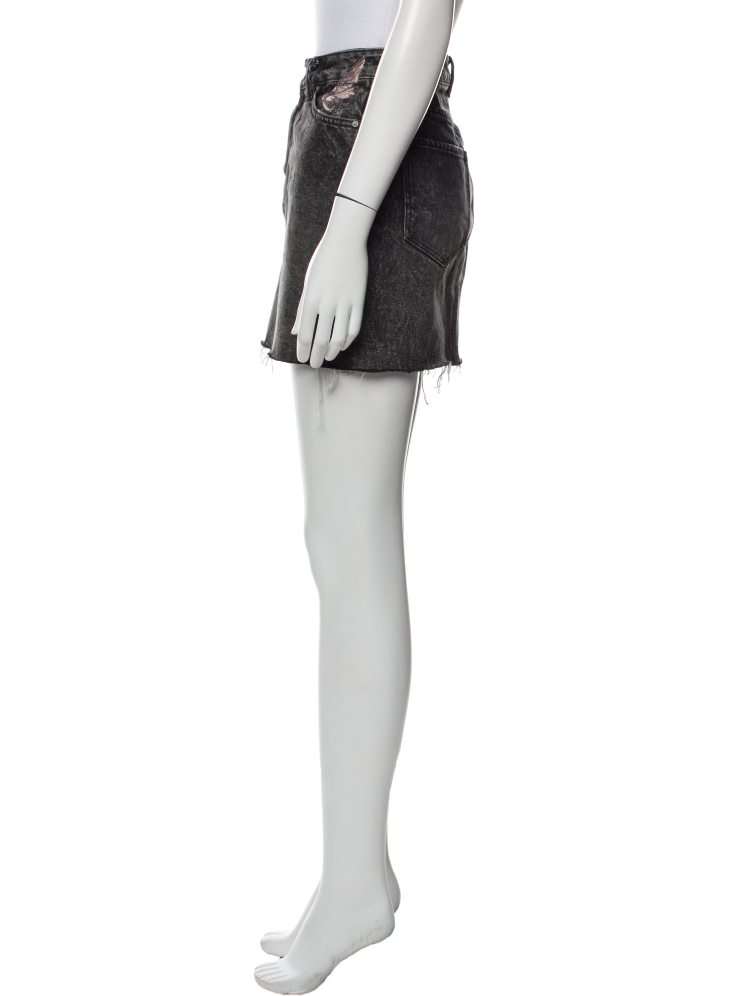 AllSaints Distressed Accents Mini Skirt