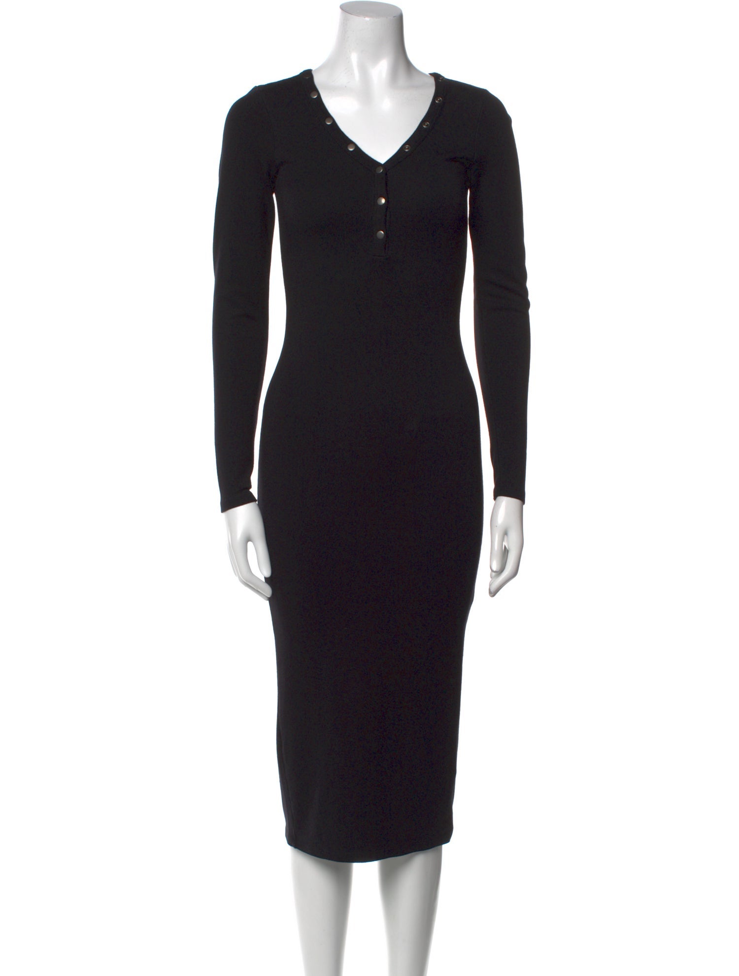 AllSaints V-Neck Midi Length Dress