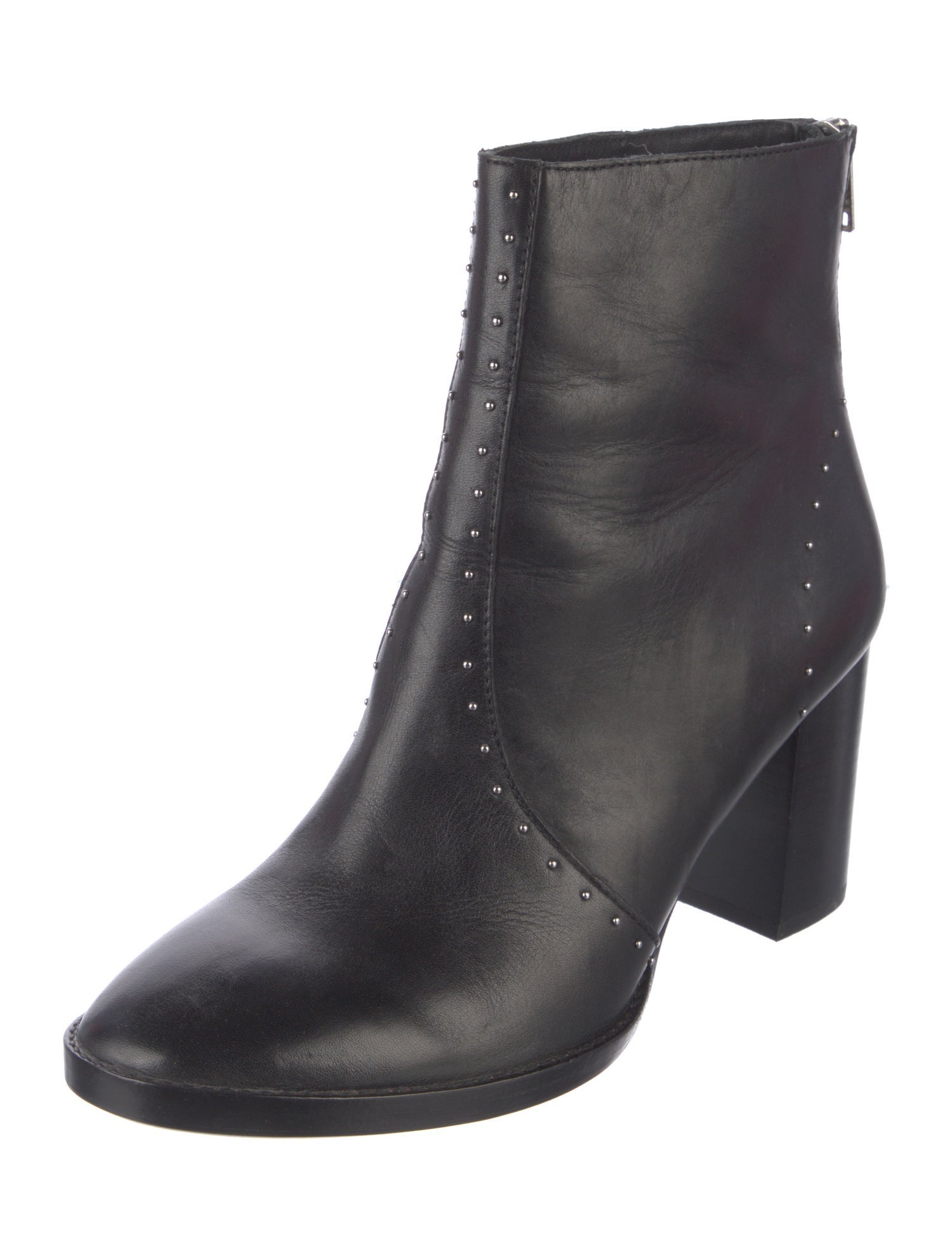 AllSaints Leather Studded Accents Boots