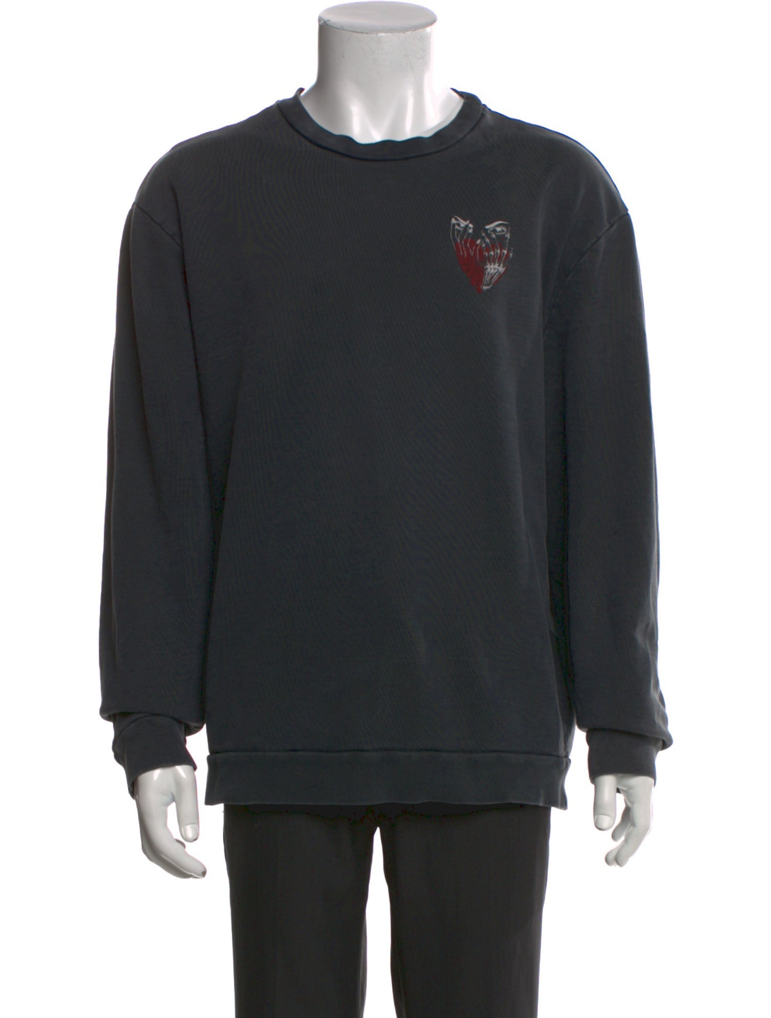 AllSaints Graphic Print Crew Neck Pullover