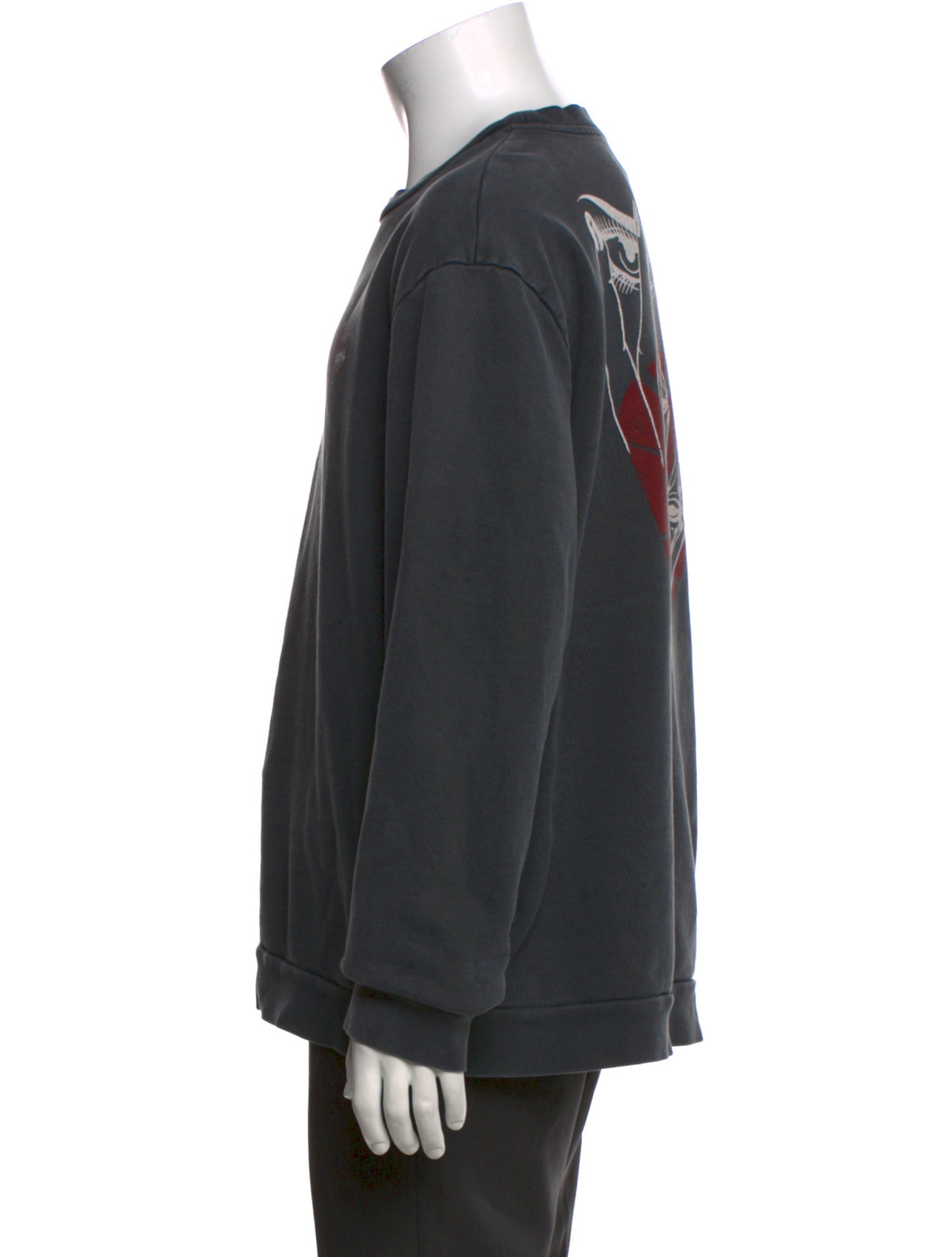 AllSaints Graphic Print Crew Neck Pullover