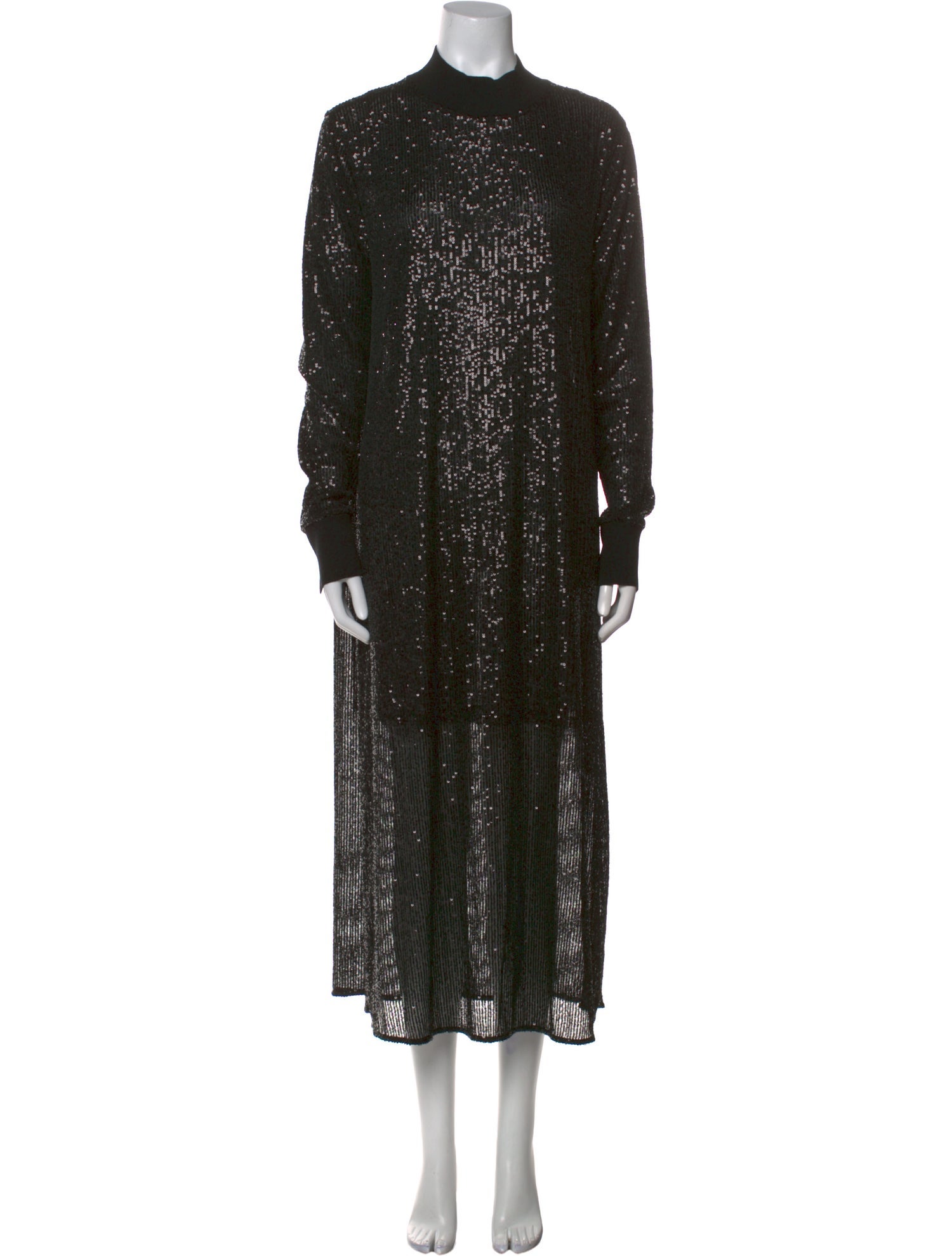 AllSaints Mock Neck Midi Length Dress