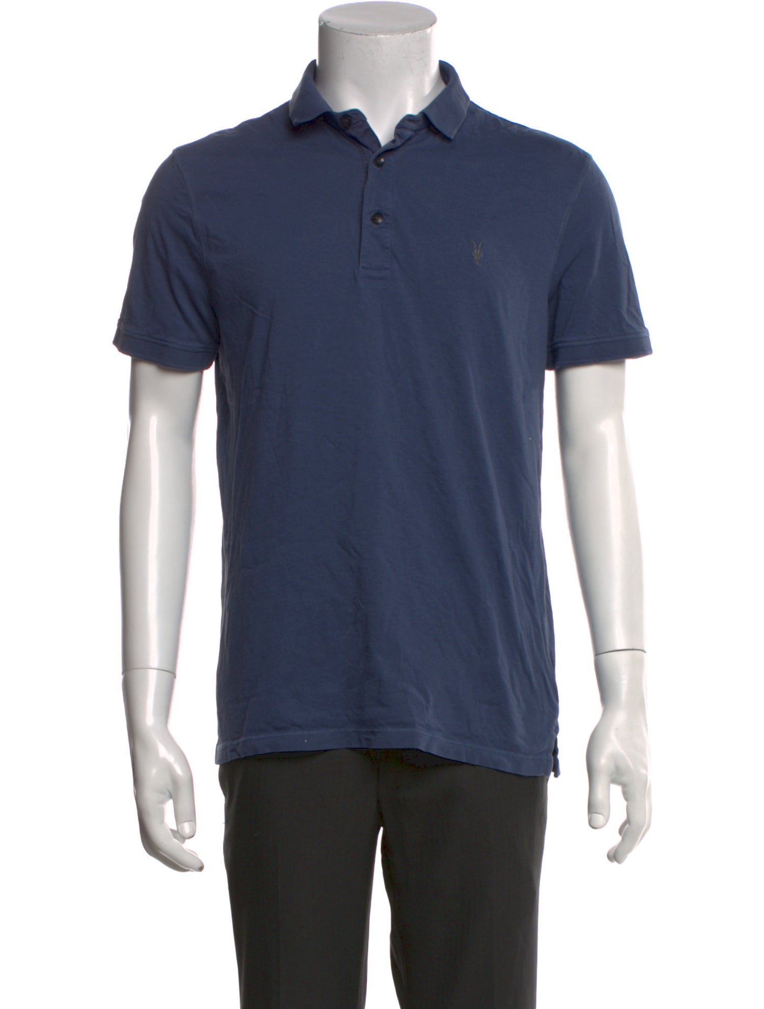 AllSaints Collar Short Sleeve Polo Shirt