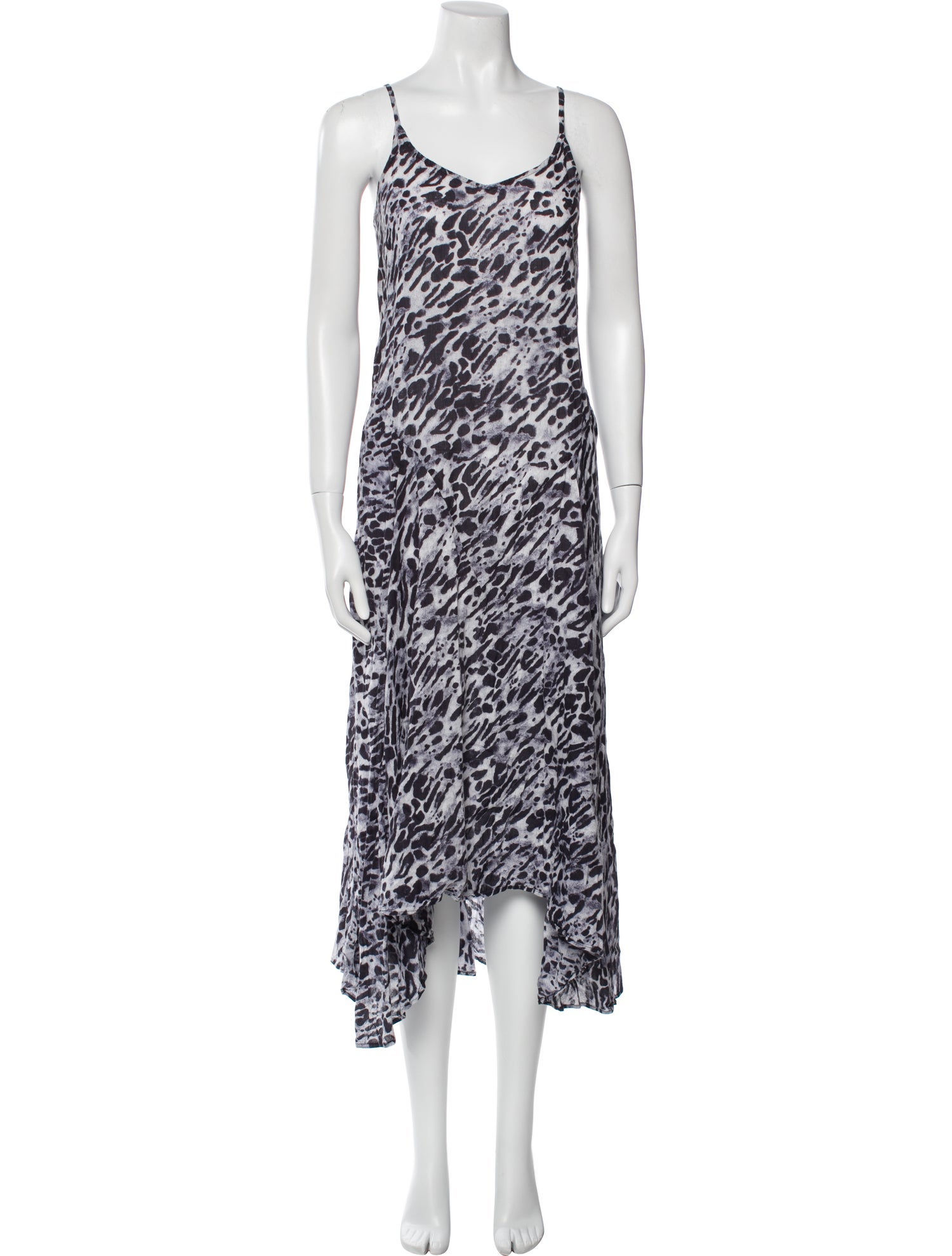 AllSaints Printed Long Dress