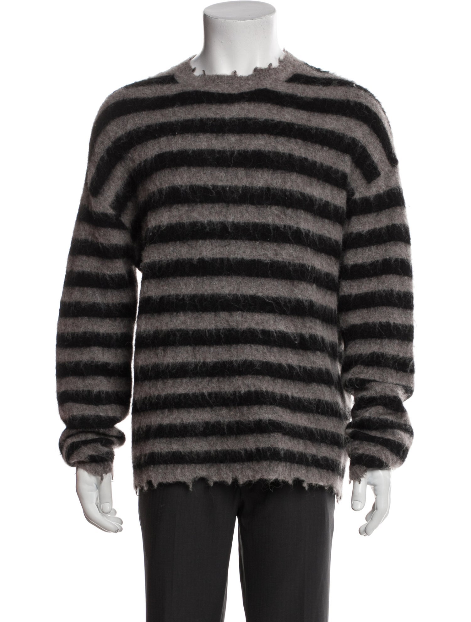 AllSaints Striped Crew Neck Pullover