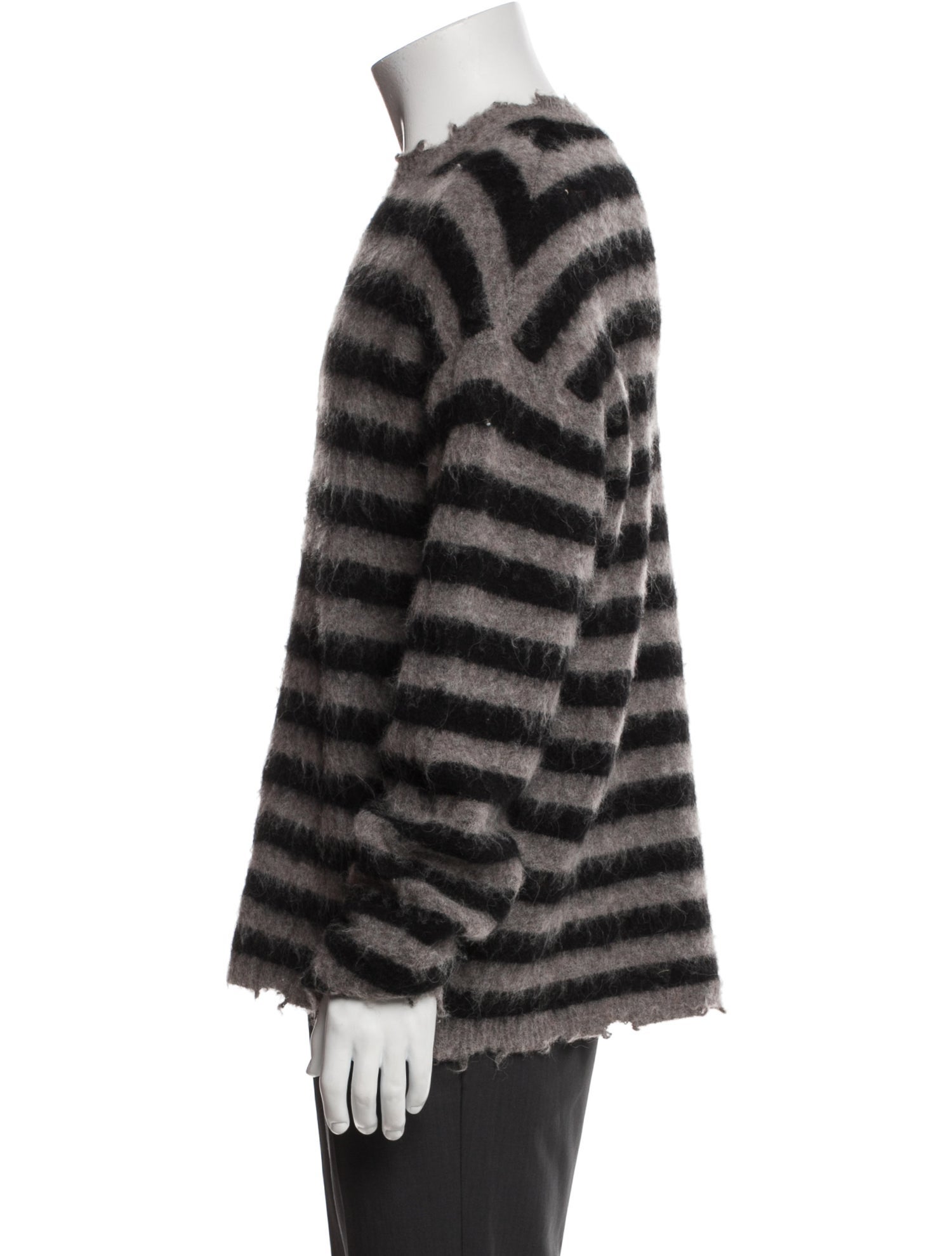 AllSaints Striped Crew Neck Pullover