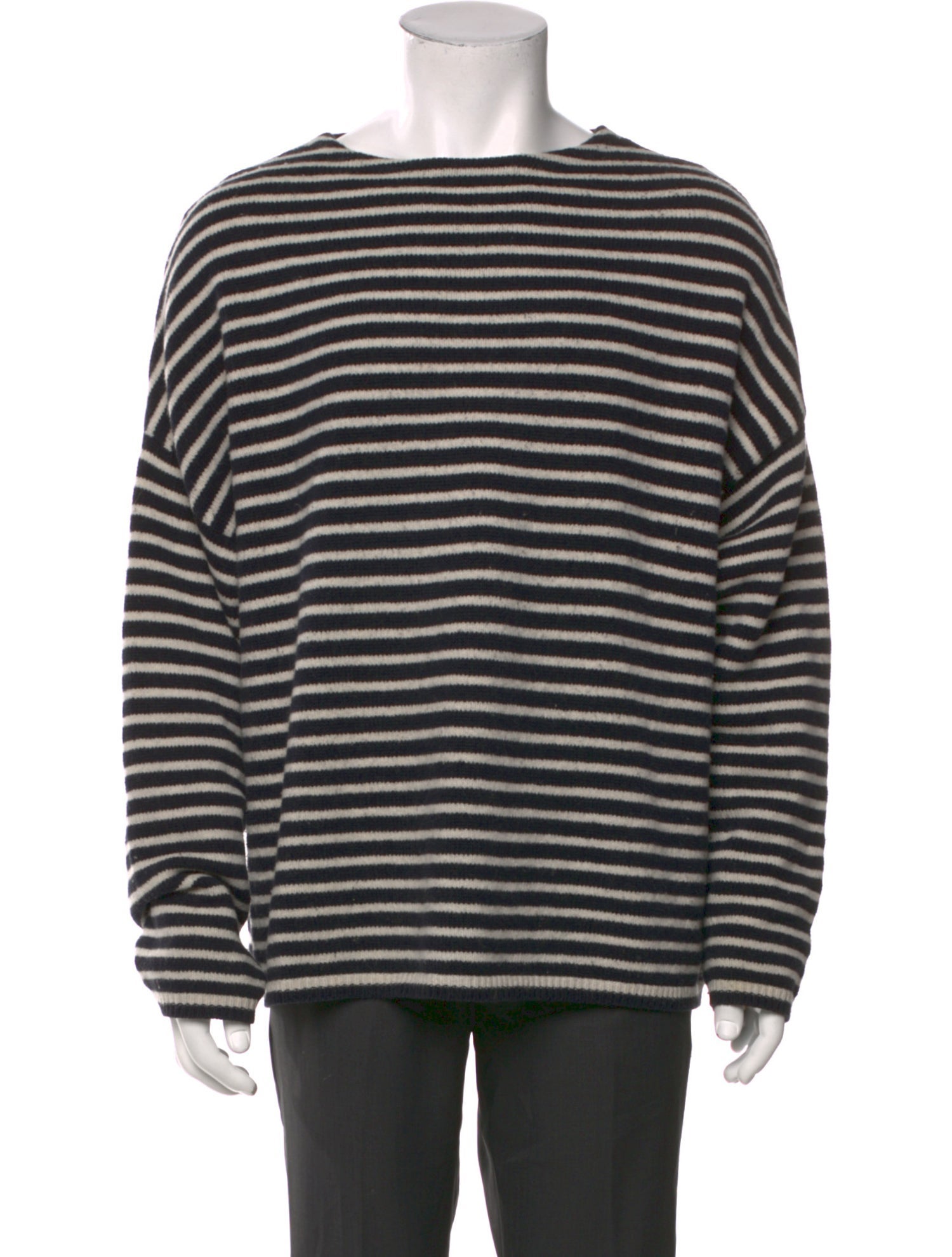 AllSaints Striped Crew Neck Pullover