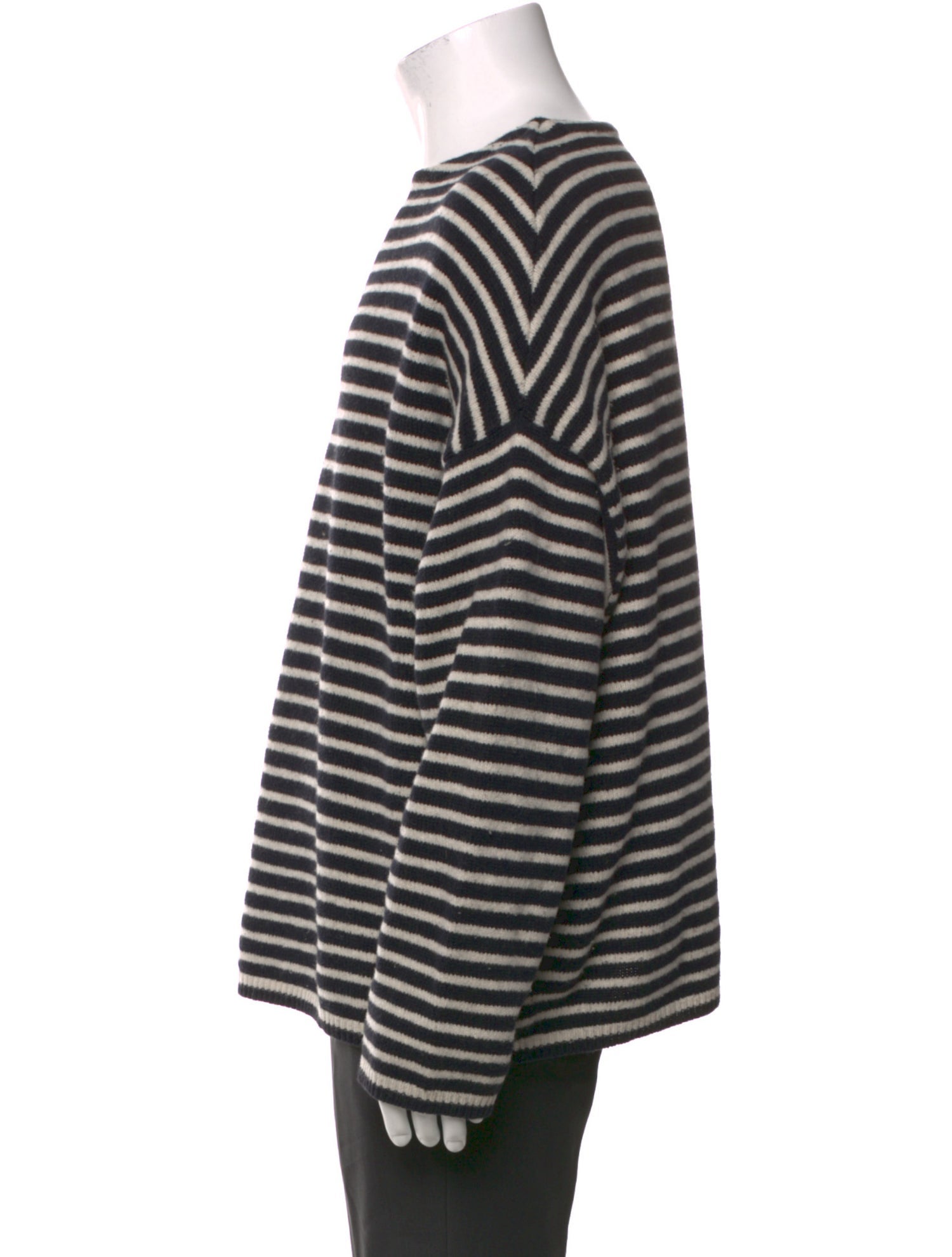 AllSaints Striped Crew Neck Pullover