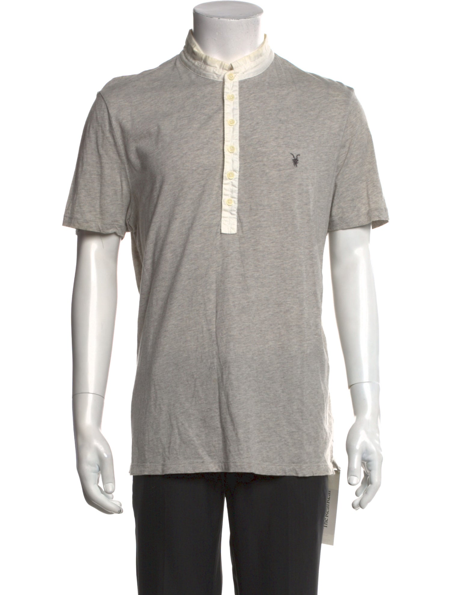 AllSaints Collar Short Sleeve Polo Shirt