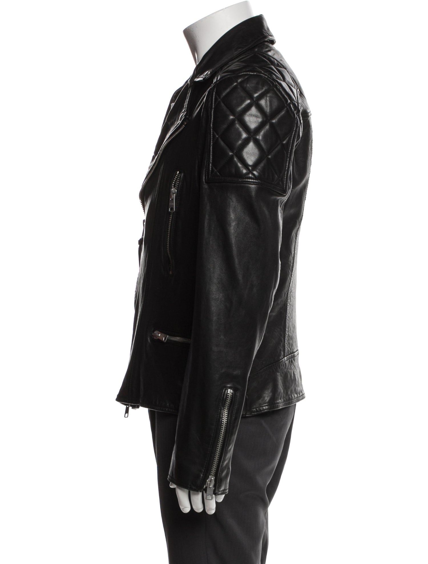 AllSaints Lamb Leather Moto Jacket