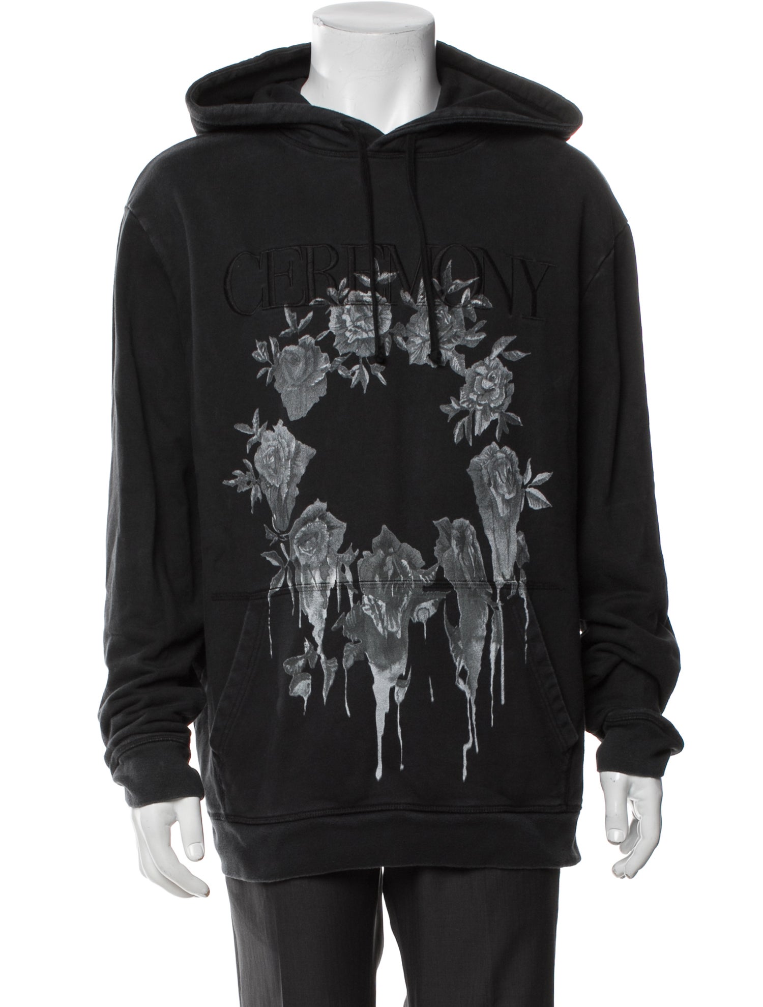 AllSaints Graphic Print Crew Neck Hoodie