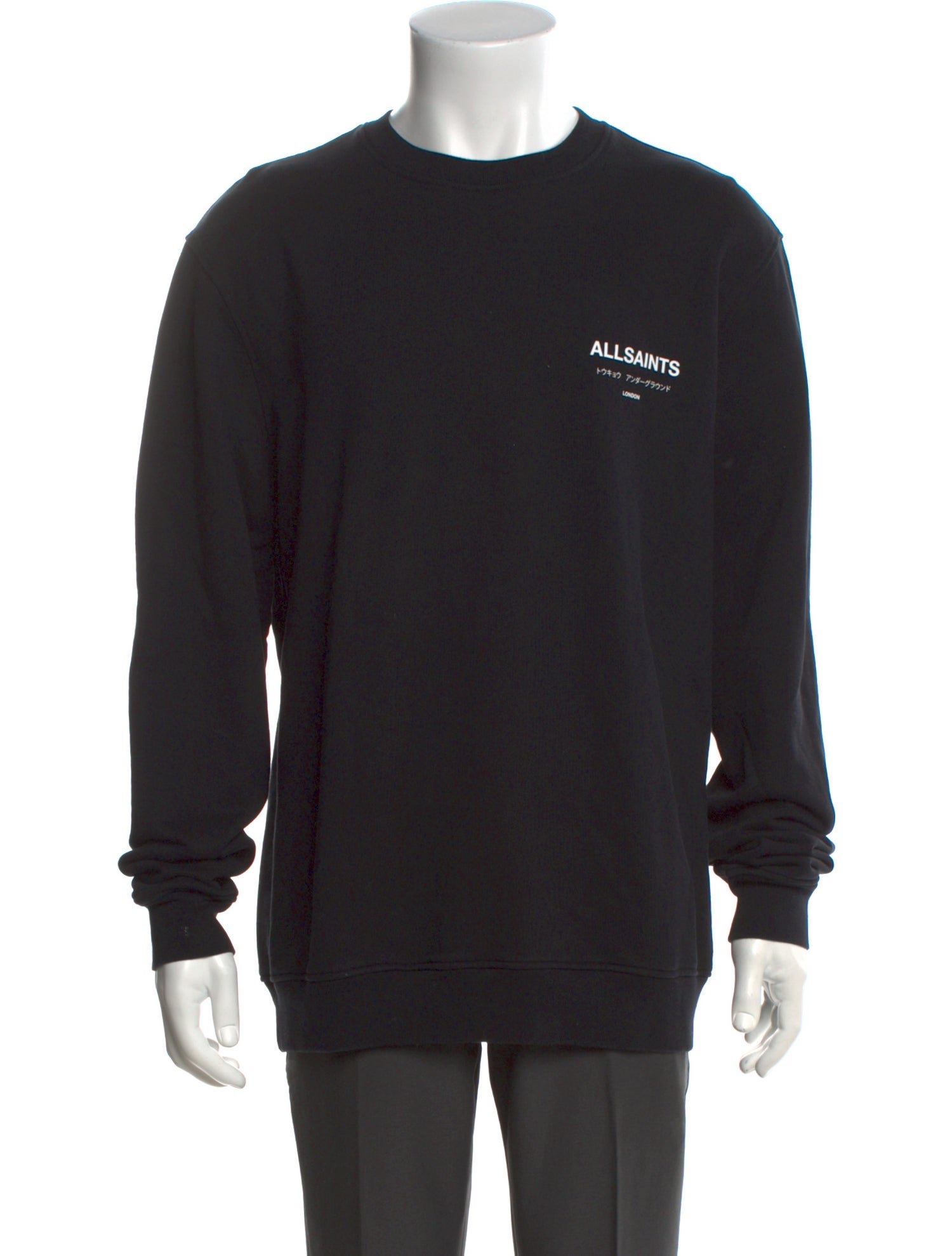 AllSaints Graphic Print Crew Neck Sweatshirt