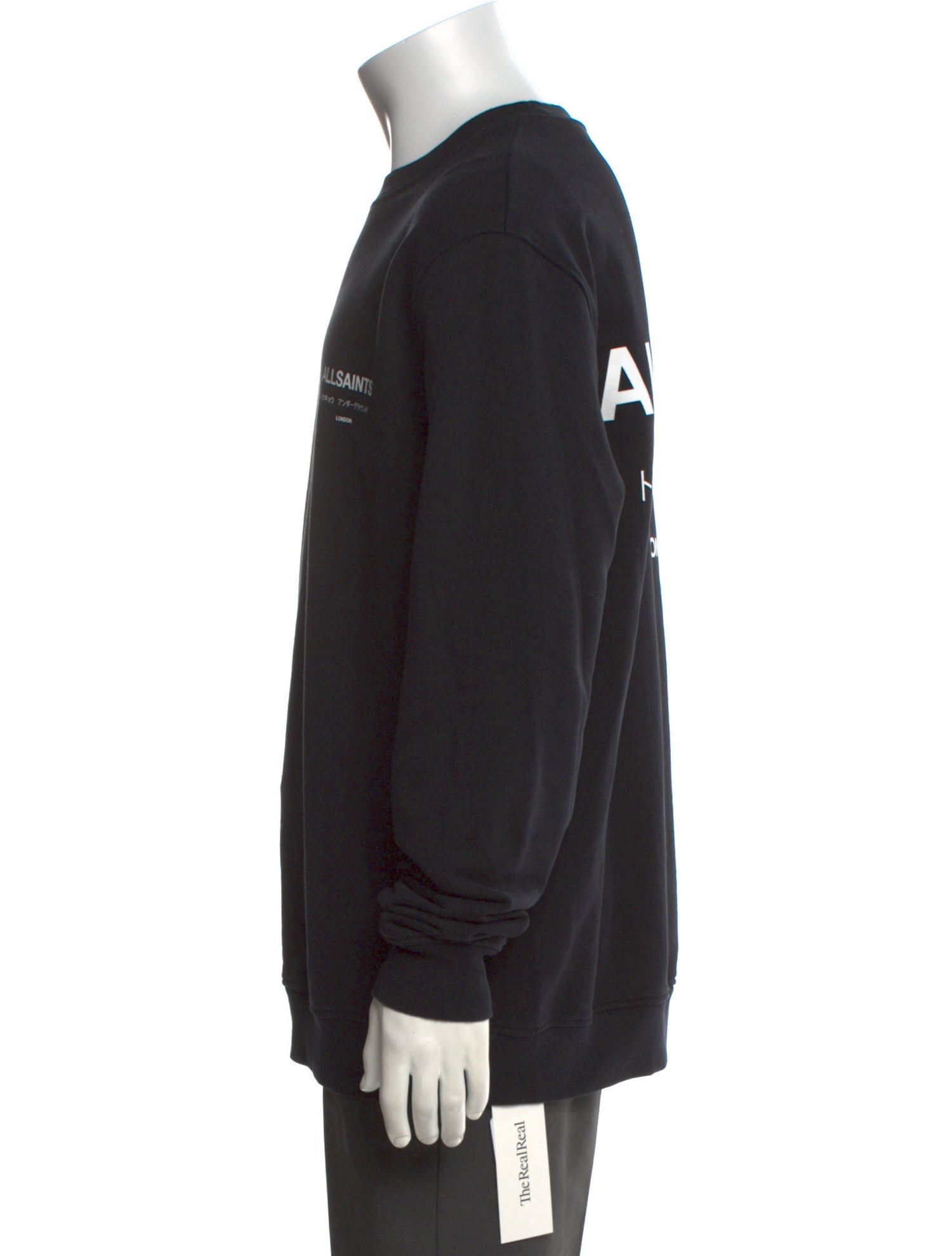 AllSaints Graphic Print Crew Neck Sweatshirt