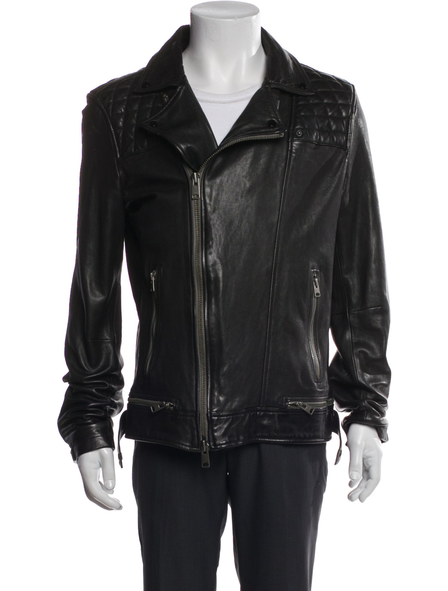 AllSaints Lamb Leather Moto Jacket