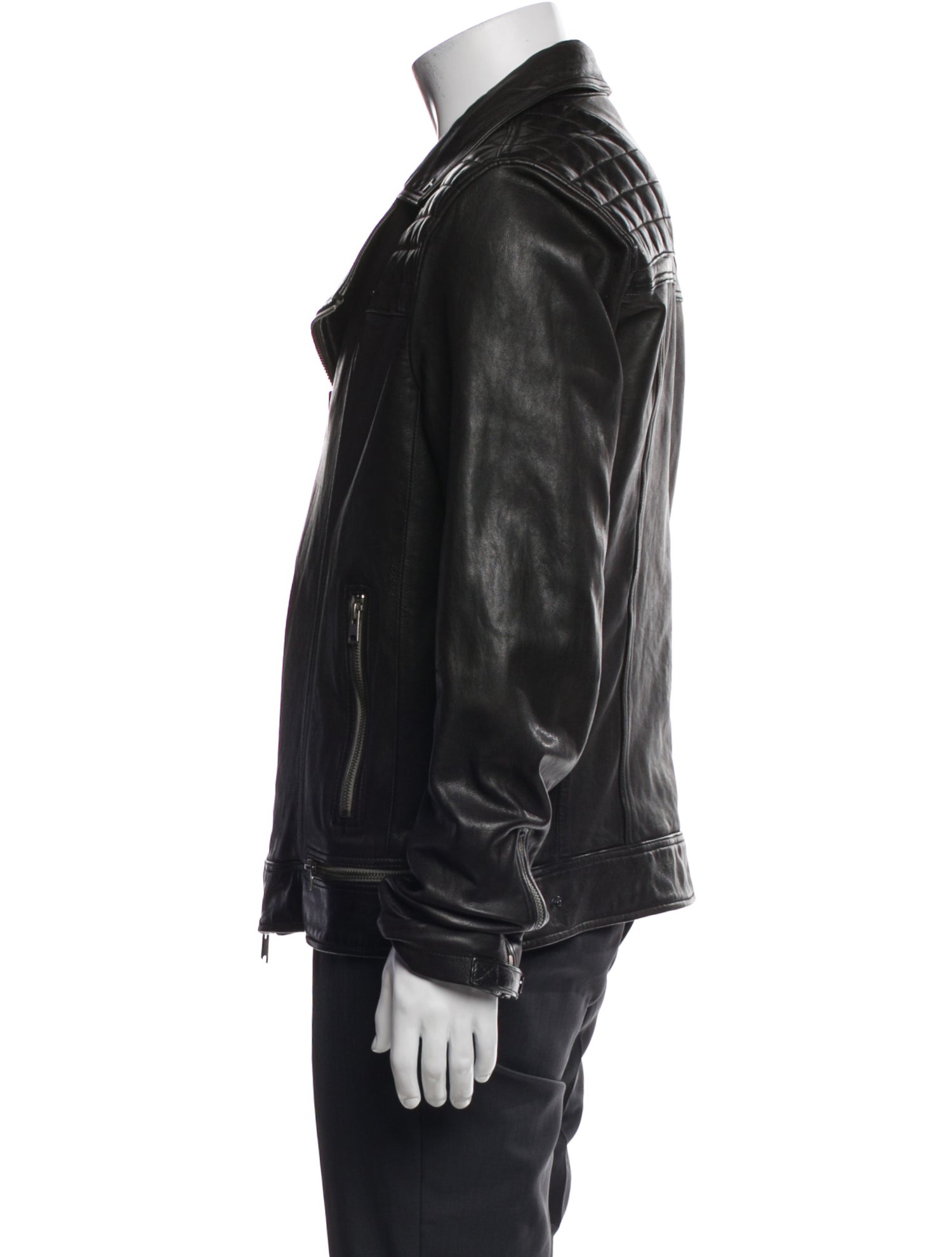 AllSaints Lamb Leather Moto Jacket