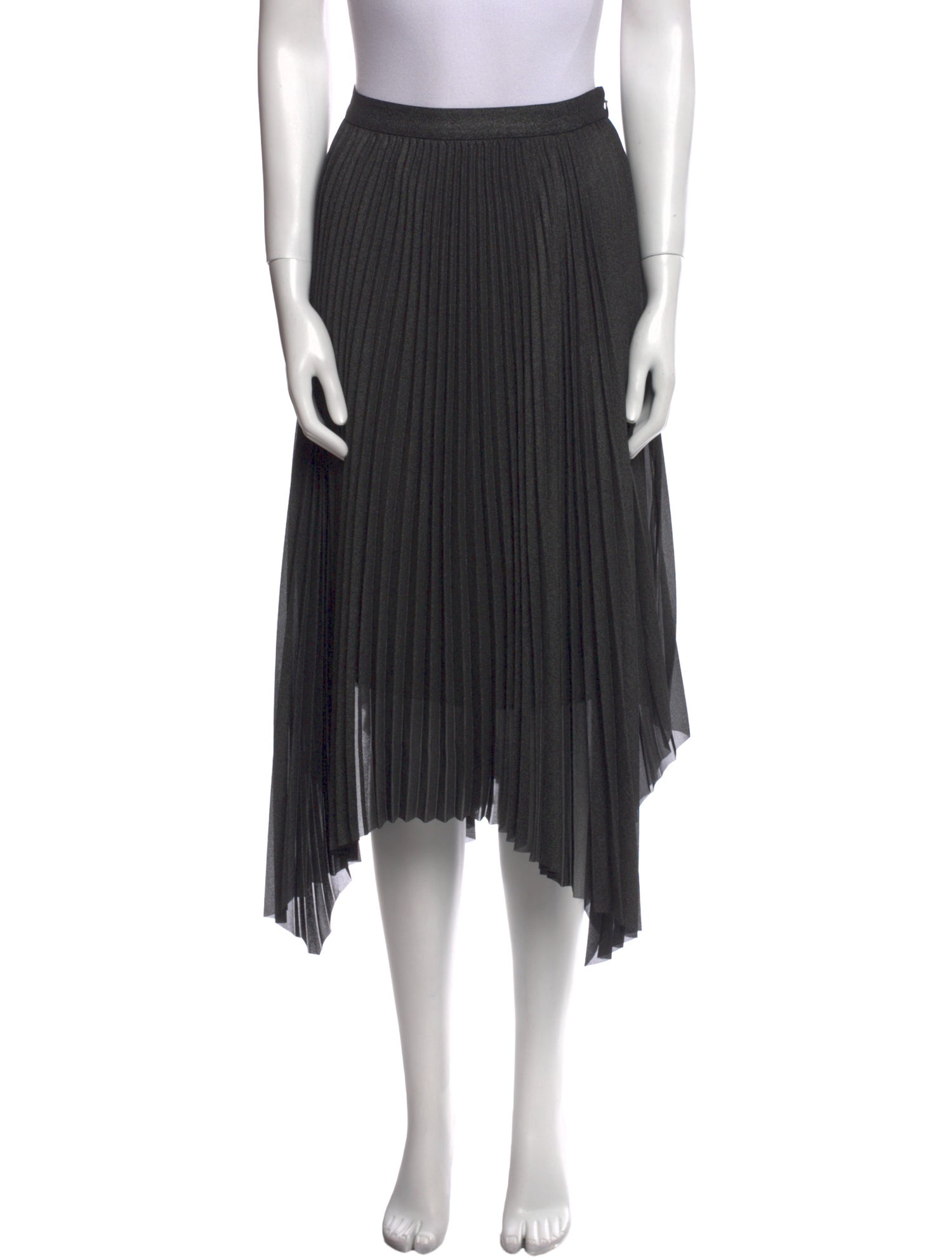 AllSaints Pleated Accents Midi Length Skirt