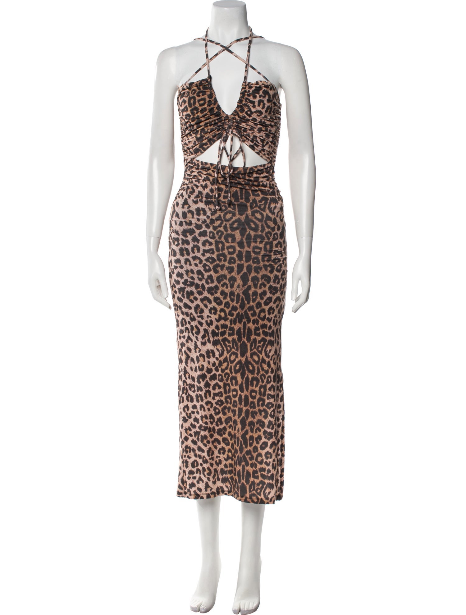 AllSaints Animal Print Long Dress w/ Tags