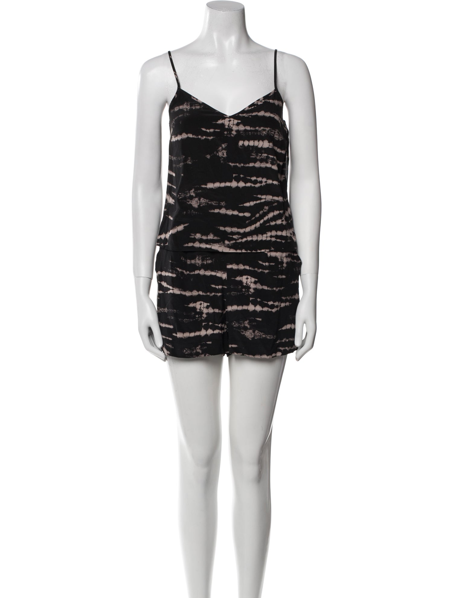 AllSaints Silk Tie-Dye Print Romper w/ Tags