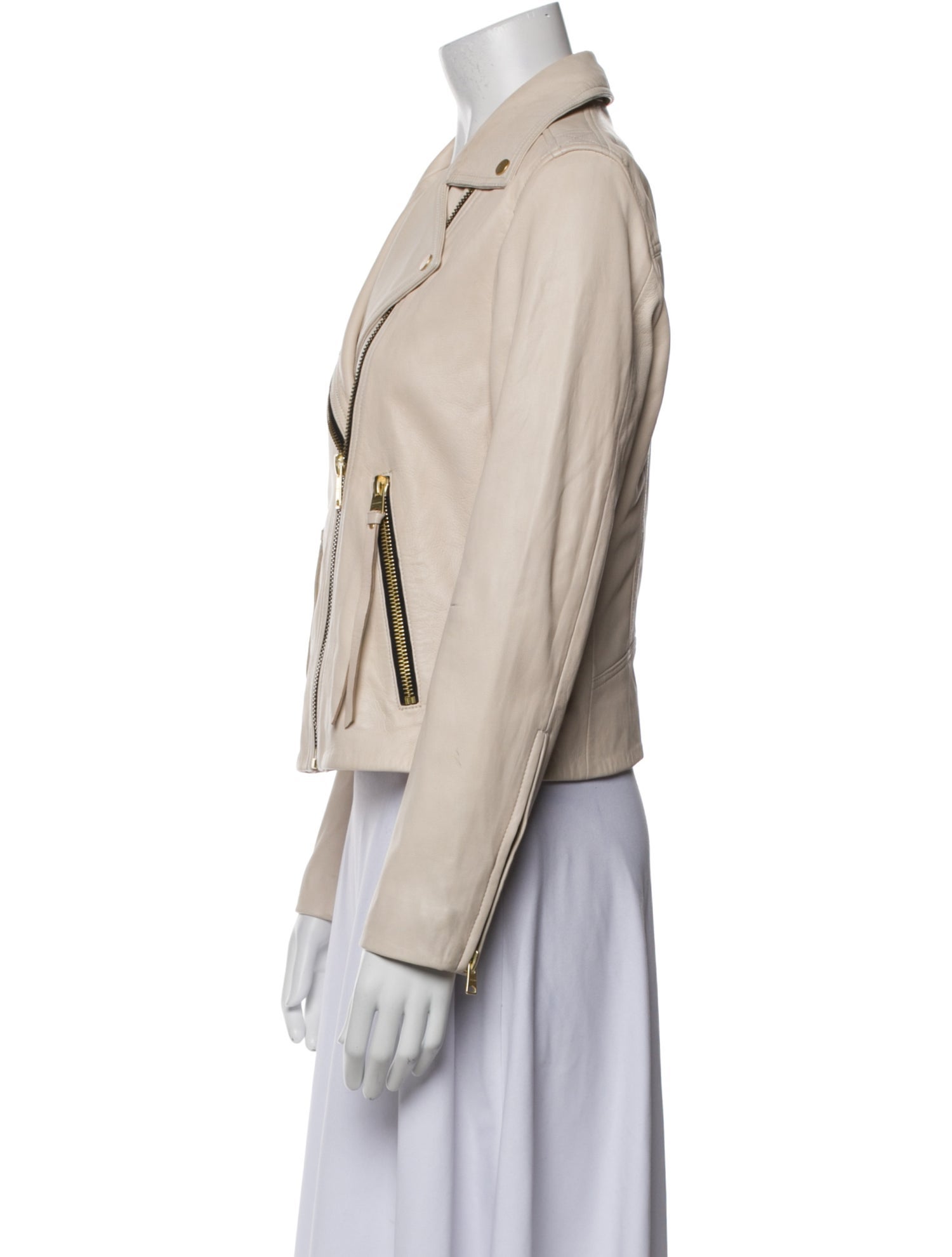 AllSaints Lamb Leather Biker Jacket