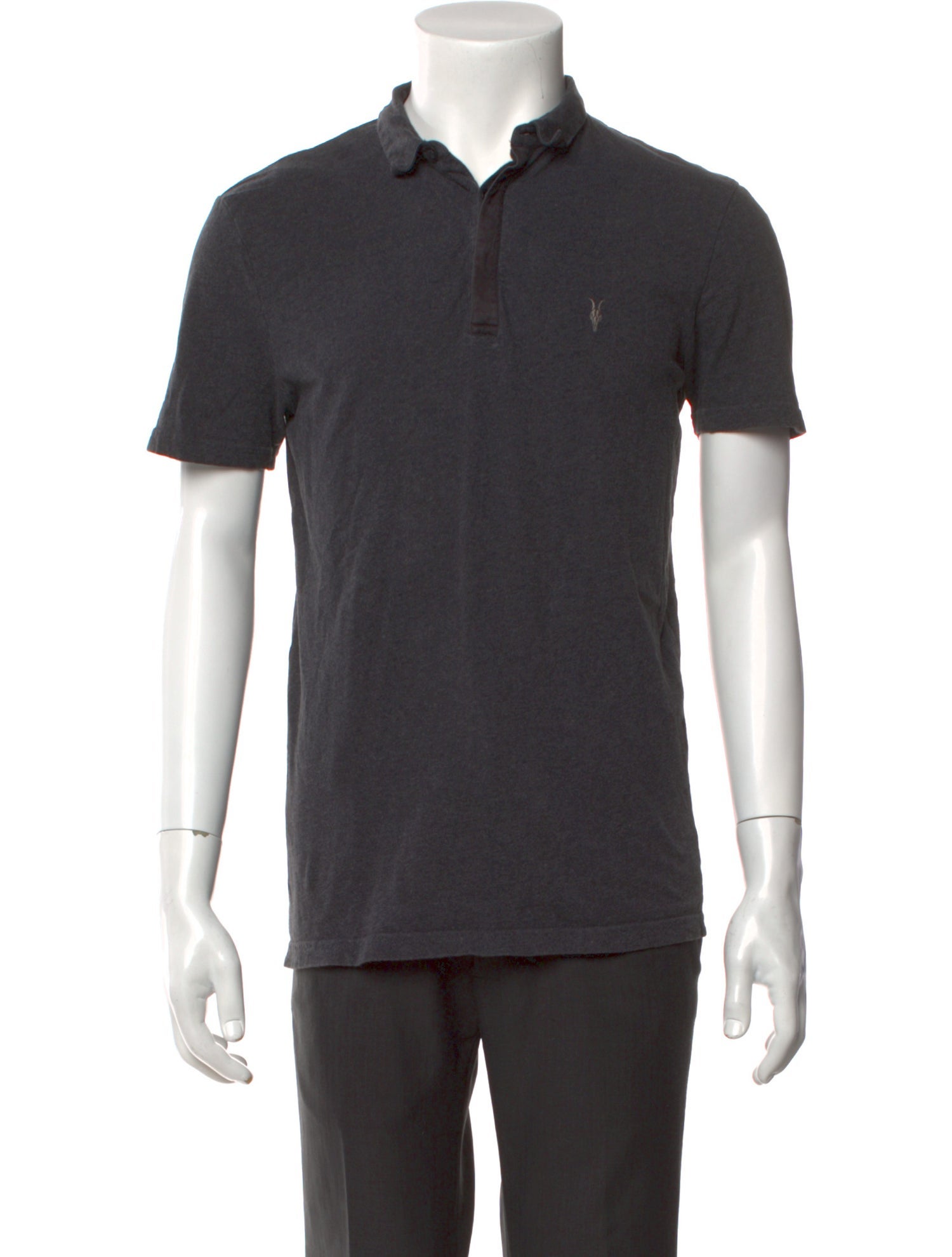 AllSaints Collar Short Sleeve Polo Shirt