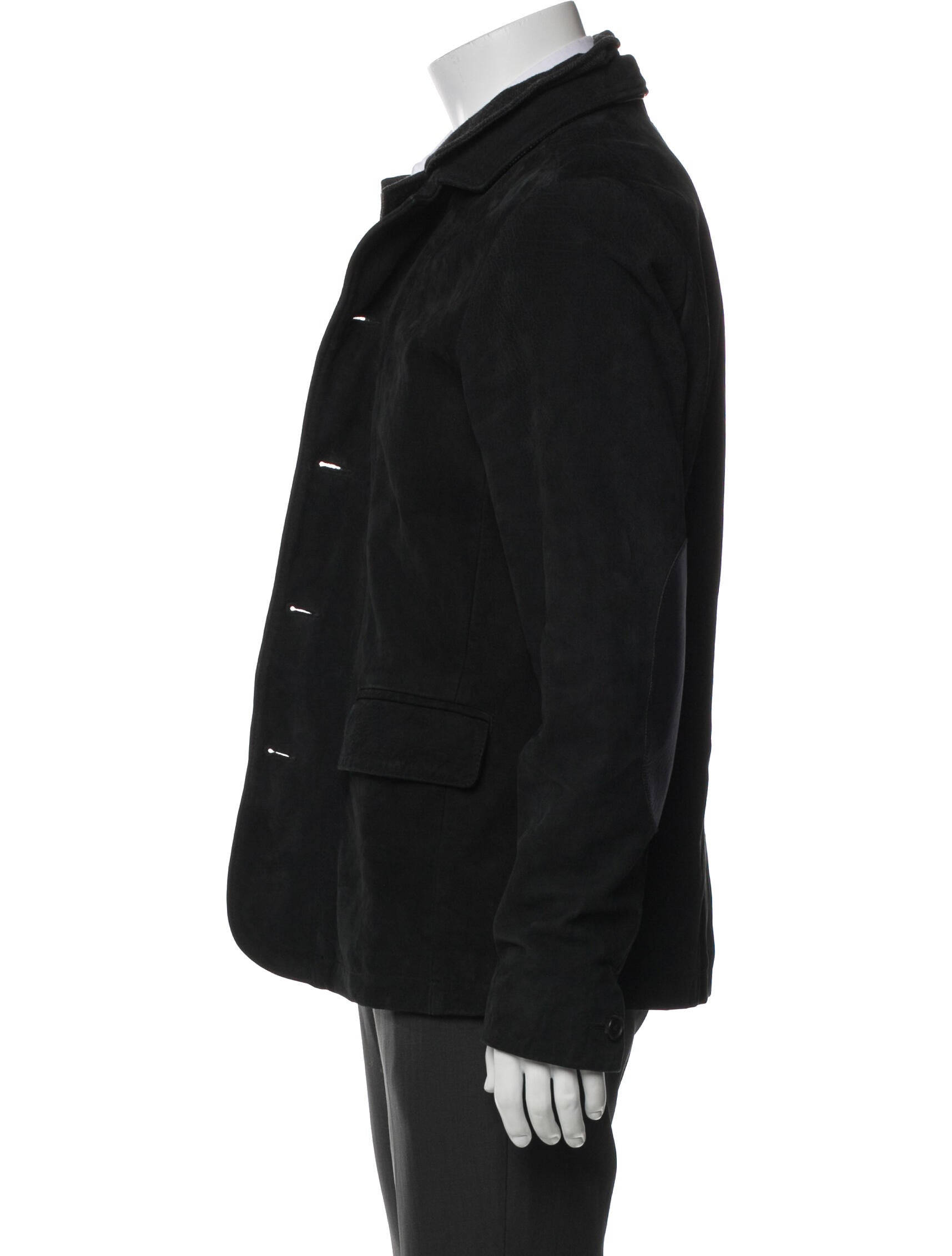 AllSaints Leather Peacoat