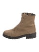 AllSaints Suede Colorblock Pattern Combat Boots