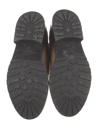 AllSaints Suede Colorblock Pattern Combat Boots